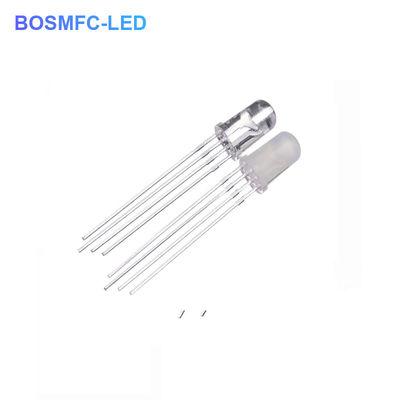 4 pin RGB LED 5mm attraverso il buco 0.06W, comune anodo trasparente all' acqua Lente F5 LED tricolore