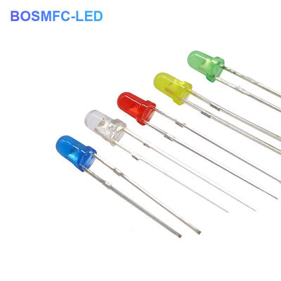 Alta luminosità LED rosso 3 mm attraverso il foro 0,06W Dissipazione del calore