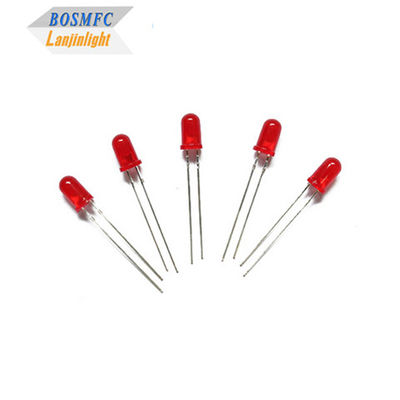 Alta luminosità LED rosso 3 mm attraverso il foro 0,06W Dissipazione del calore