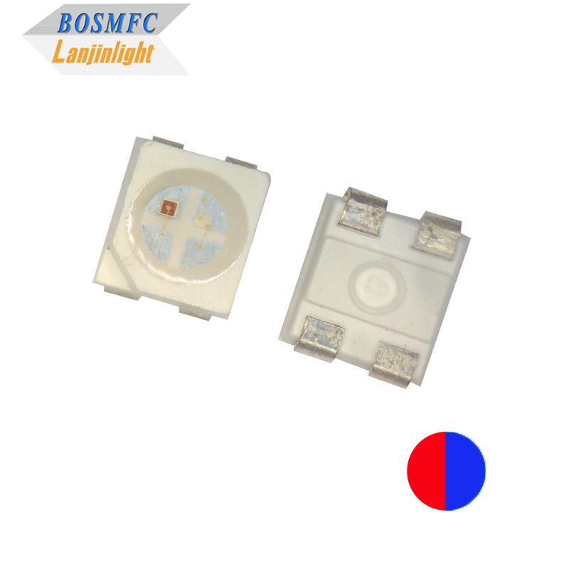 20mA Bi Color PLCC4 3528 SMD LED Chip spessore 1,9 mm colore rosso e blu 4 pin
