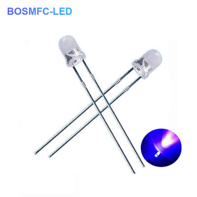 3mm F3 Dip UV LED Chip 395nm 405nm attraverso il foro per la cura del vernice