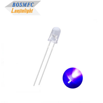 Testa rotonda 5mm LED ultravioletta 385nm 395nm luce UV Lente limpida per l'acqua per la lampada per zanzare
