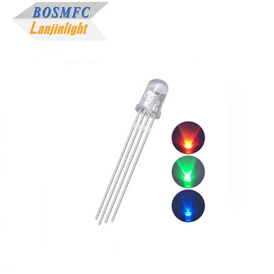 4 pin RGB LED 5mm attraverso il buco 0.06W, comune anodo trasparente all' acqua Lente F5 LED tricolore