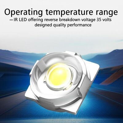 LED attraverso foro con temperatura di funzionamento da -40°C a +85°C, tensione di rottura inversa 35V e flusso luminoso 60-70LM